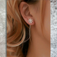 Floral stem earrings