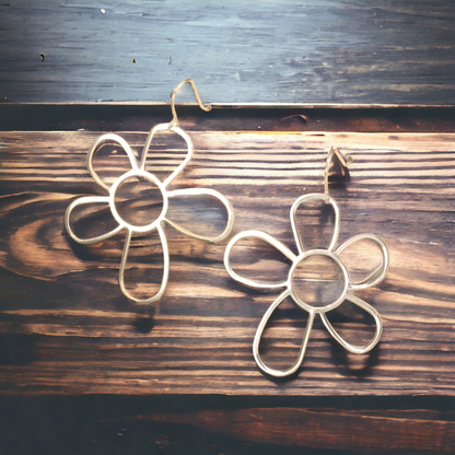 Flower petal earrings