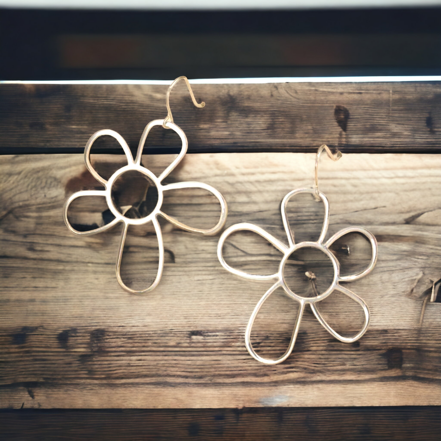 Flower petal earrings