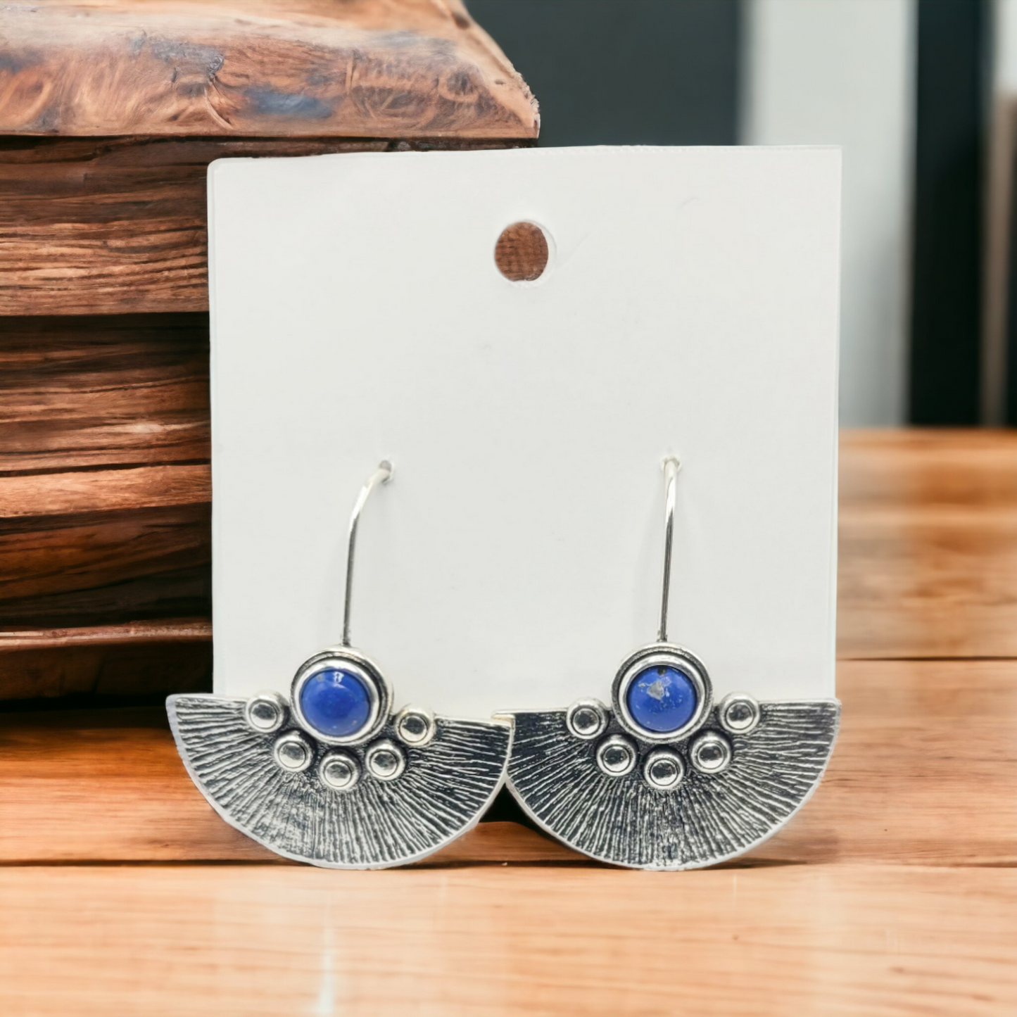 Blue speculation earrings