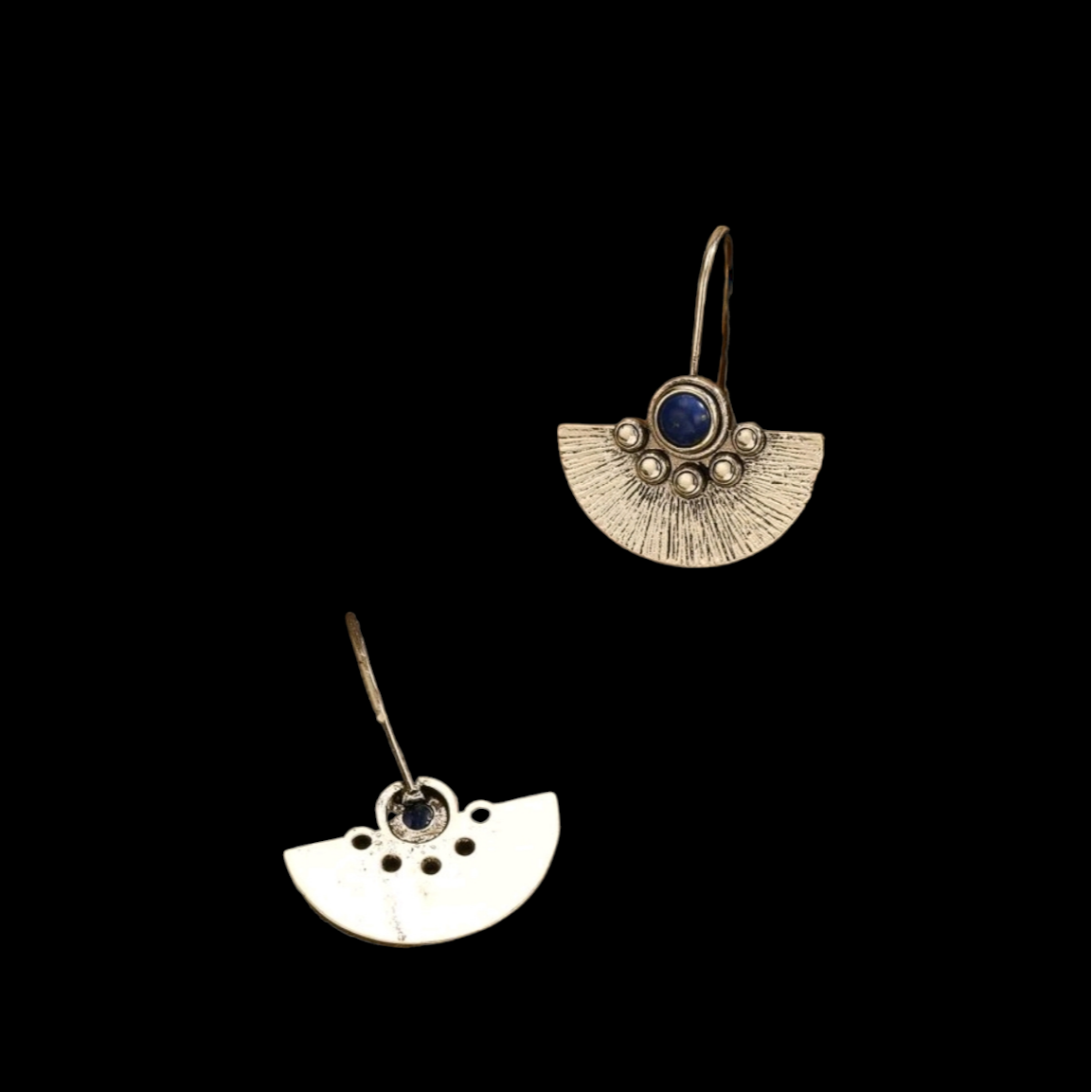 Blue speculation earrings