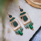 Boxed jade earrings