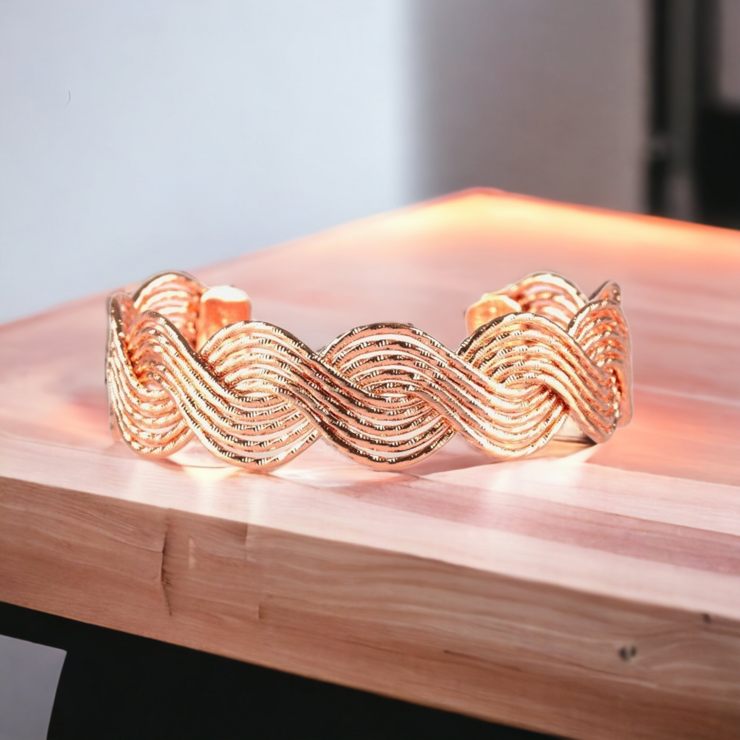 Braided Brilliance - Copper bracelet