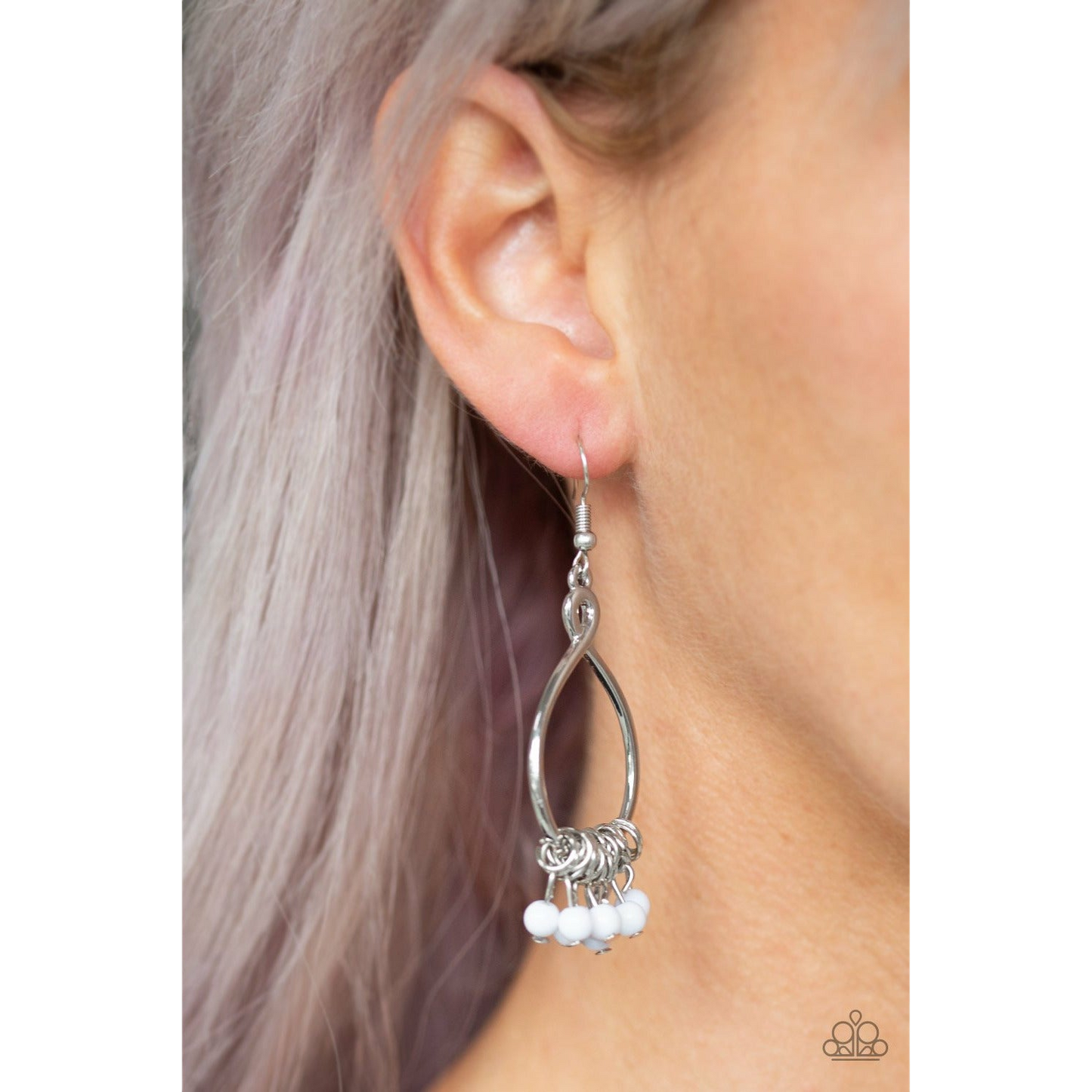 Broadway Babe - White earrings