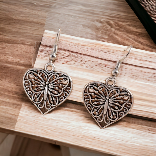 Butterfly dangle earrings