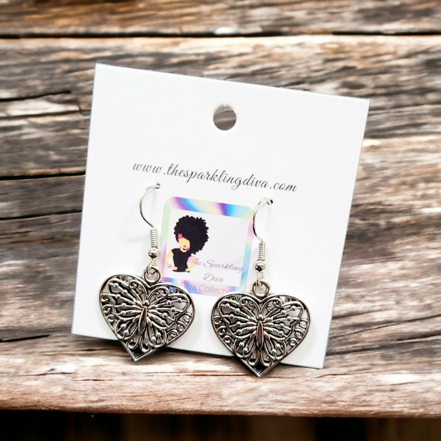 Butterfly dangle earrings