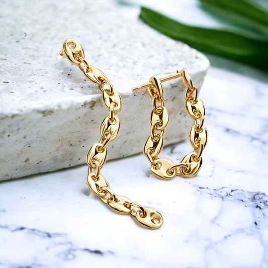 Chain linked earrings