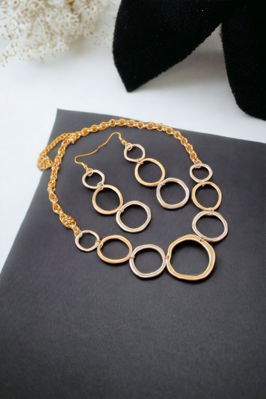 Circle in necklace set