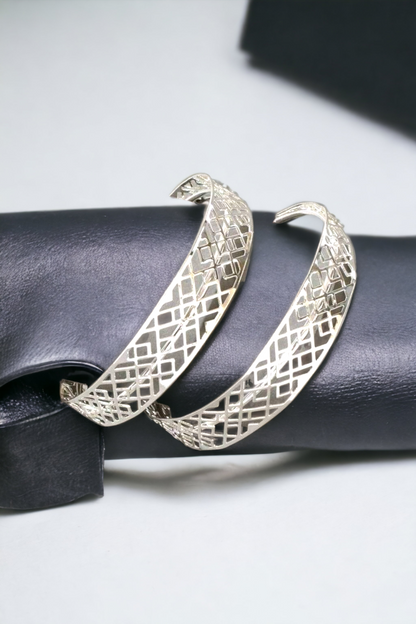 Contemporary hoop earrings