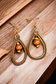 Copper maraca earrings