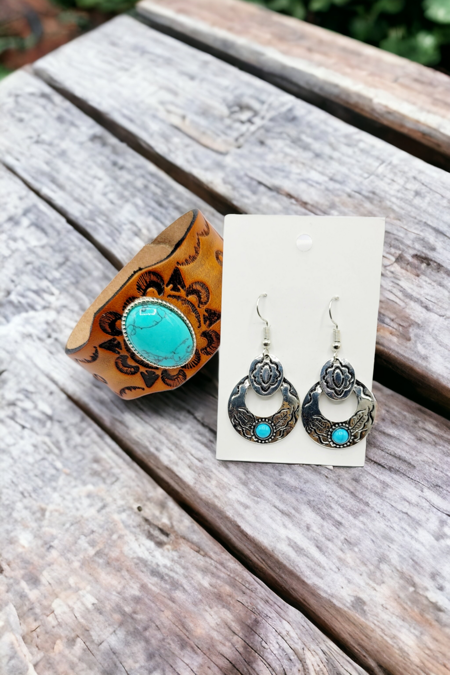 Country blues earrings