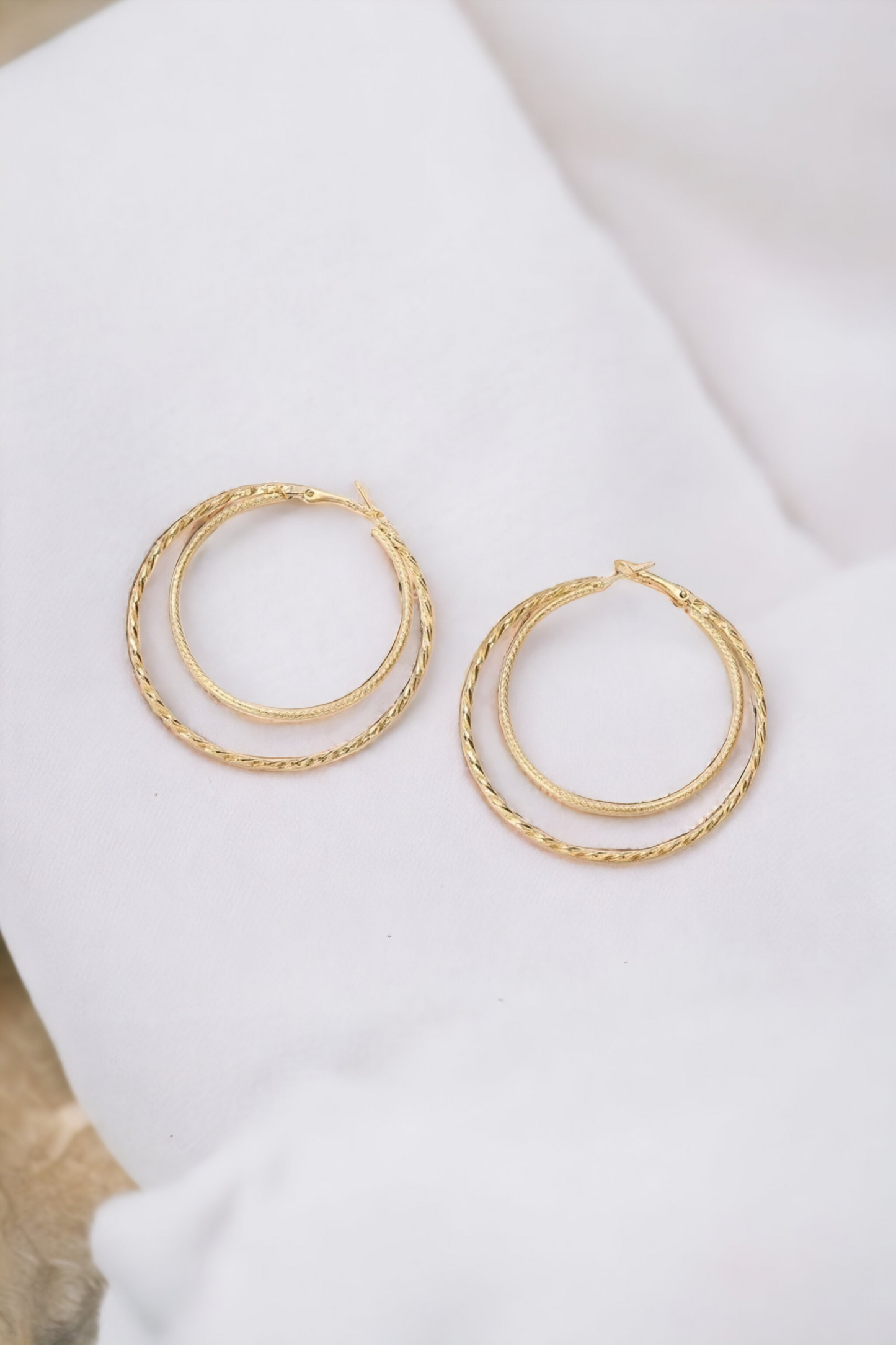 Covering all bases hoop earrings