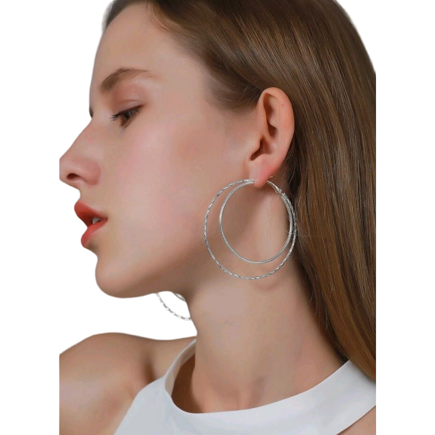 Covering all bases hoop earrings