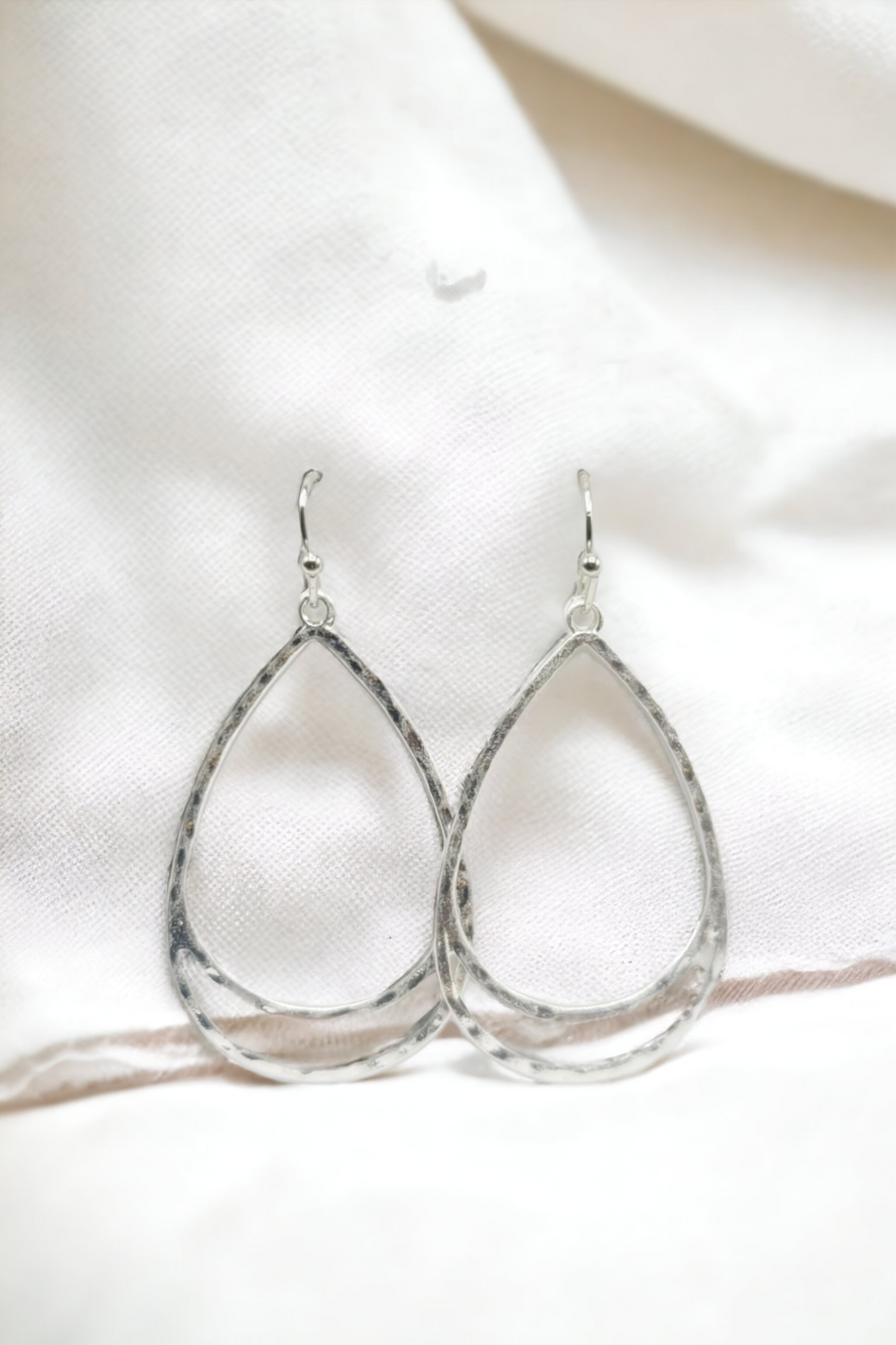 Double dipping silver earrings