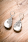 Embossed silver earrings