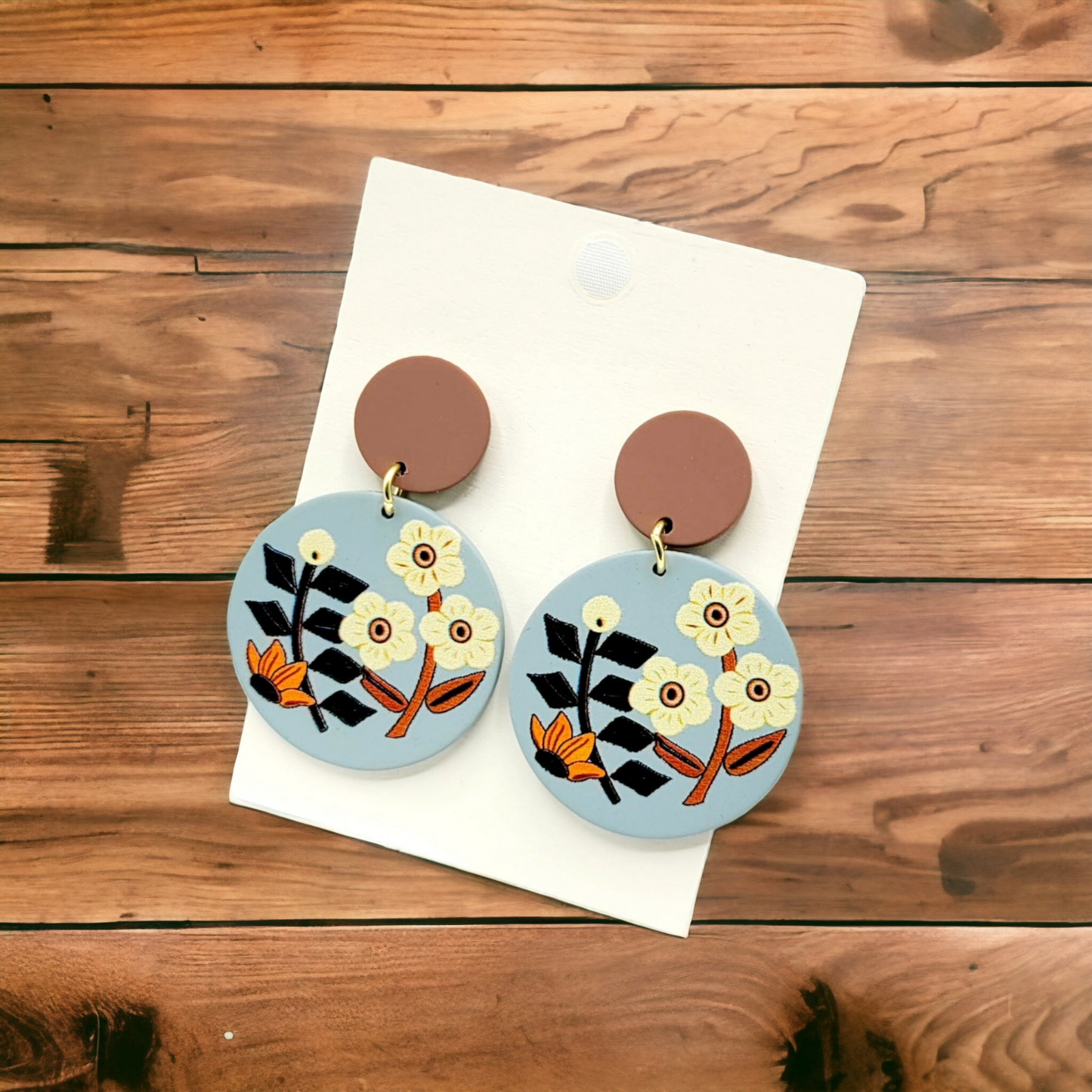 Fall flower earrings