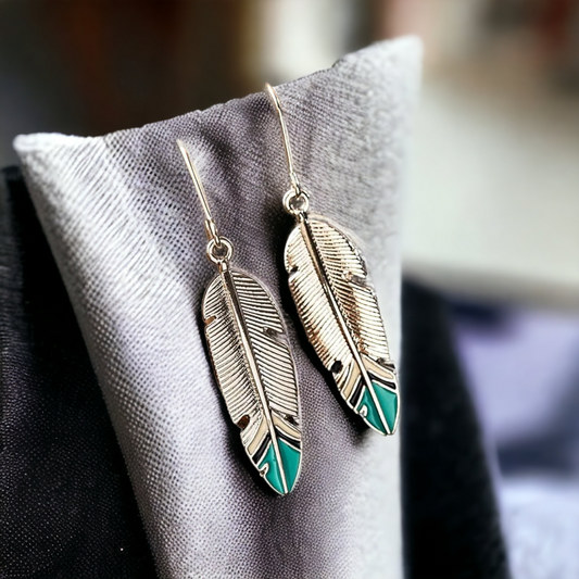 Feather flow earrings