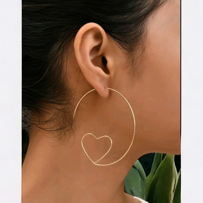 The circle of love gold earrings