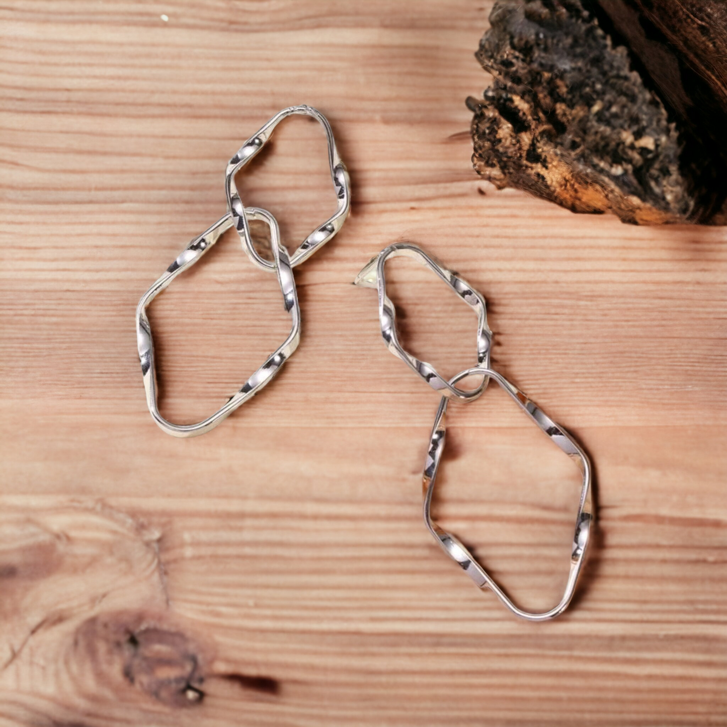 Twisted angle earrings