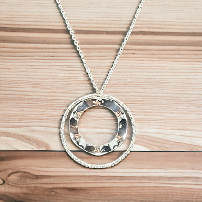 Silver relic necklace set