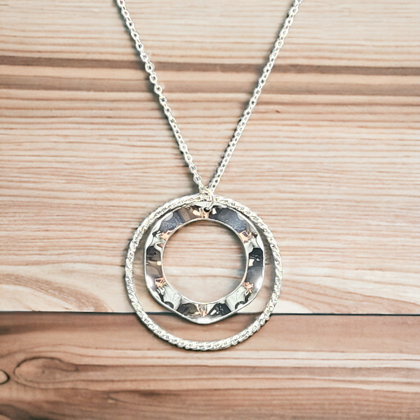 Silver relic necklace set