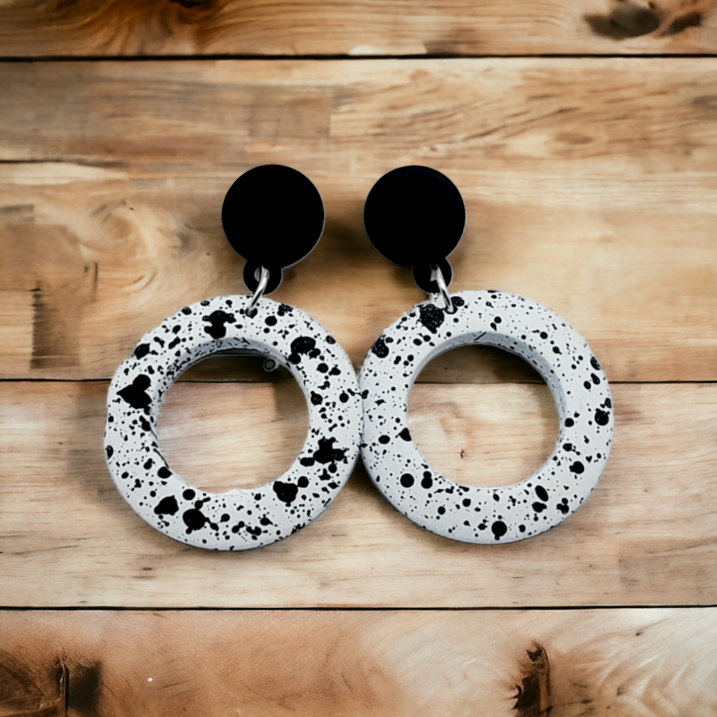 The dainty dalmatian acrylic earrings