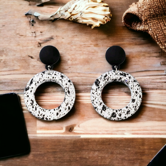 The dainty dalmatian acrylic earrings