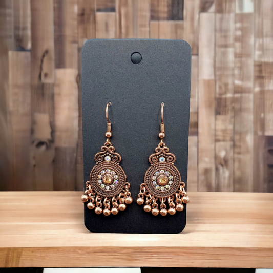 Victorian copper earrings