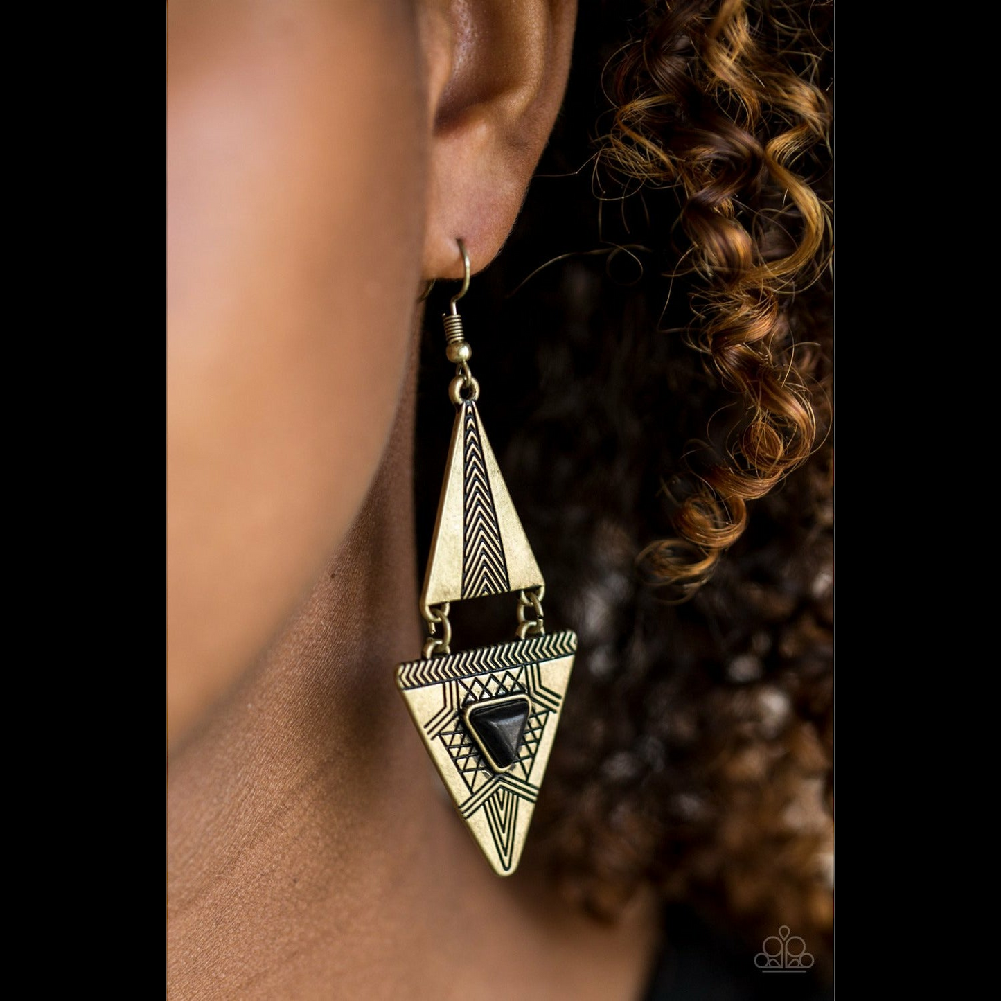 El Paso Edge - Brass Earrings