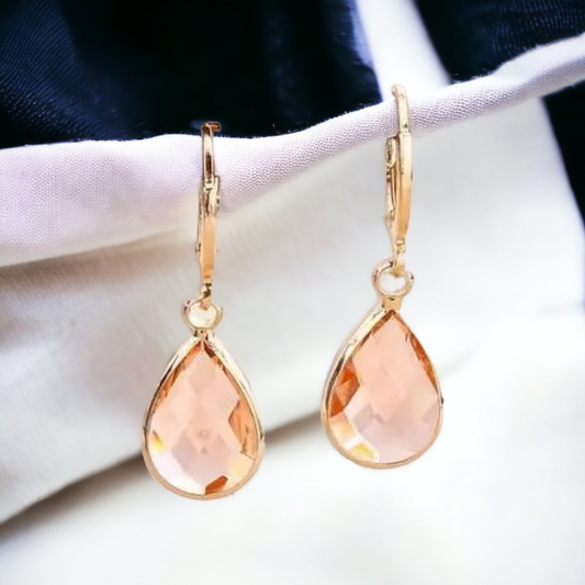 jeweled tear drop earrings