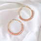 Softly beaded hoop earrings