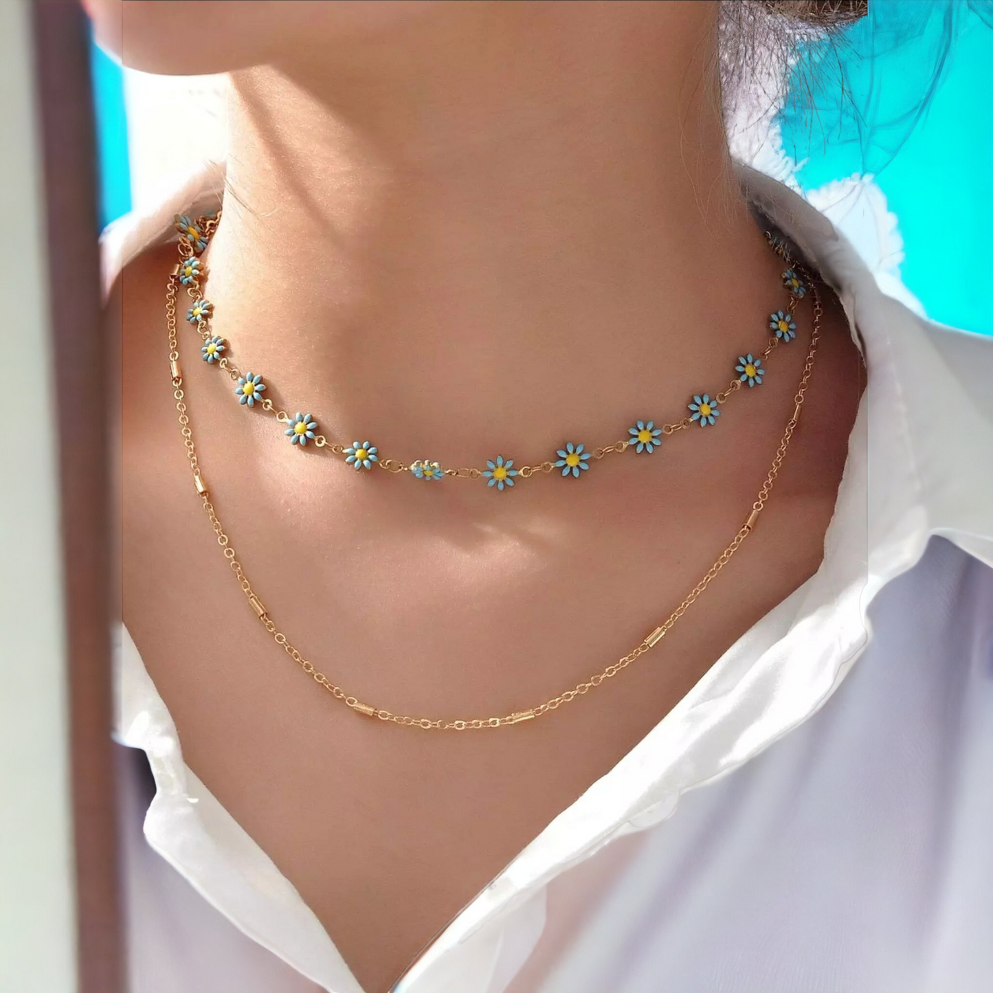 Sunshine & Daisy layered necklace