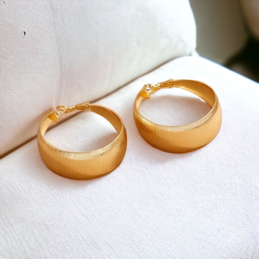 Golden hoop earrings