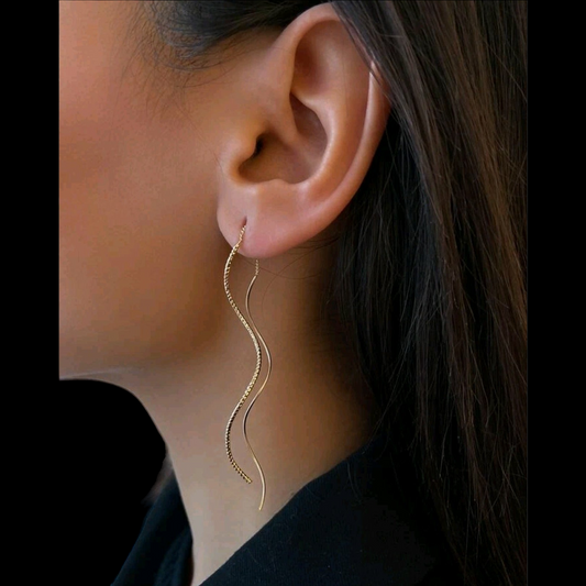 Thread earrings