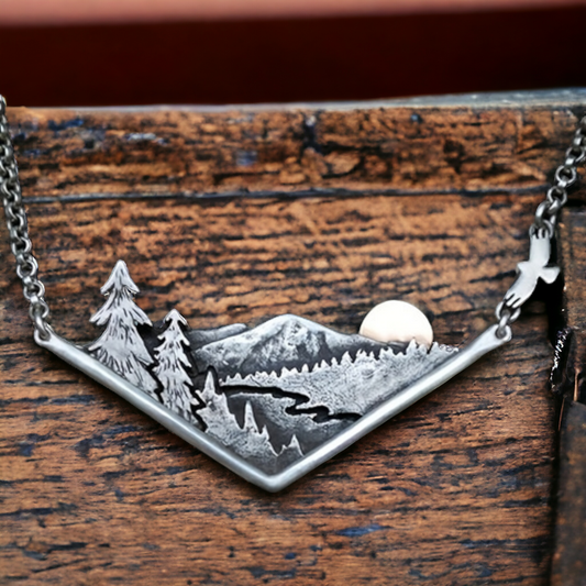 Mountain woman wilderness necklace