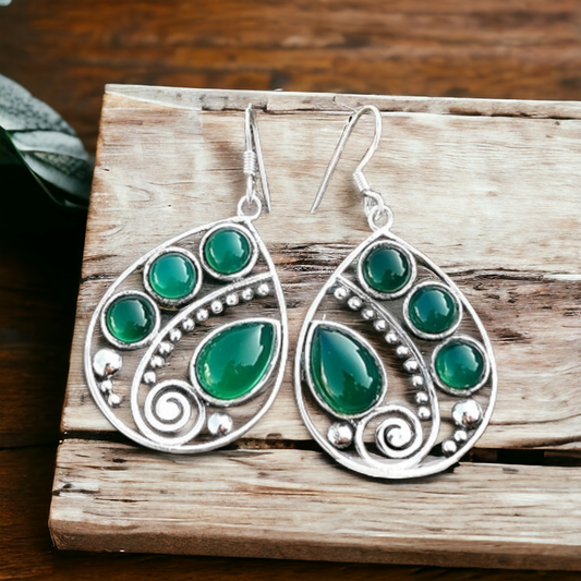 Green pasture earrings