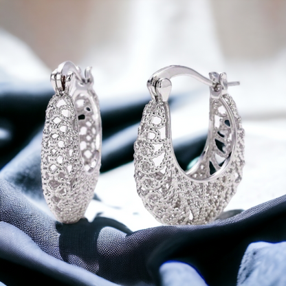 Bohemian silver plated earrings