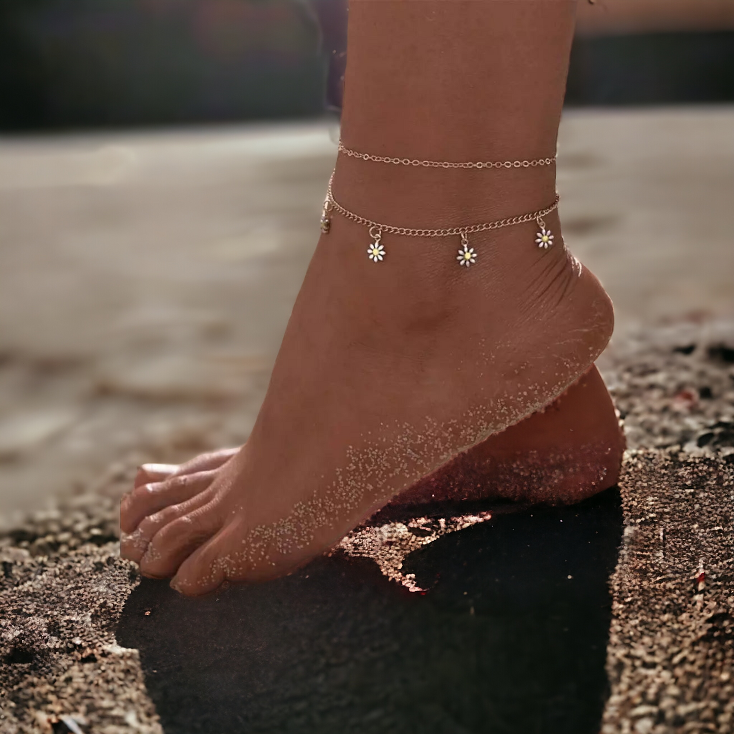 Sunshine and daisy anklet