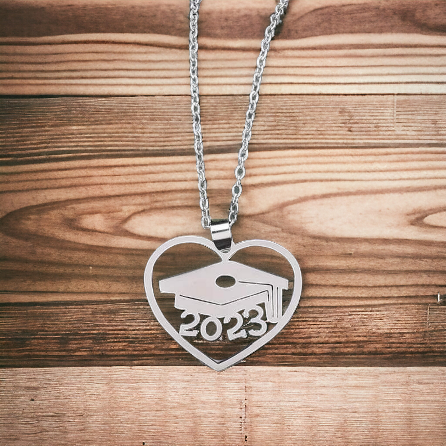 Hats off graduation necklace