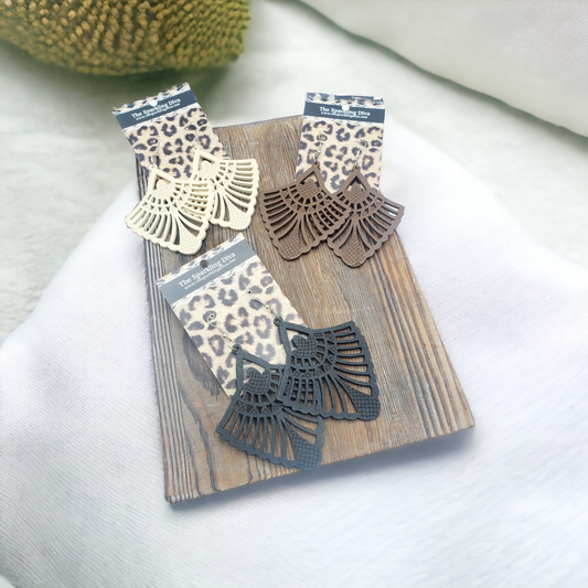 Lightweight wooden earrings