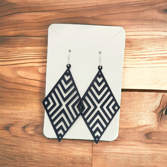 Hollow out geometric drop earrings