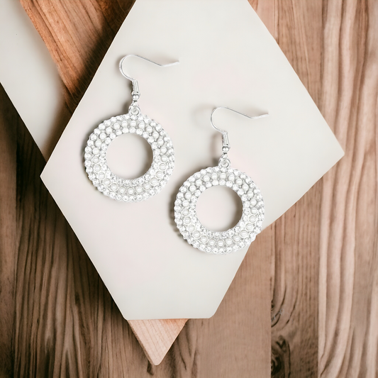 Sparkle Splurge - White earrings