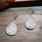 Textured water drop earrings