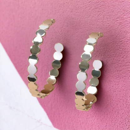 Fill in the bubbles hoop earrings