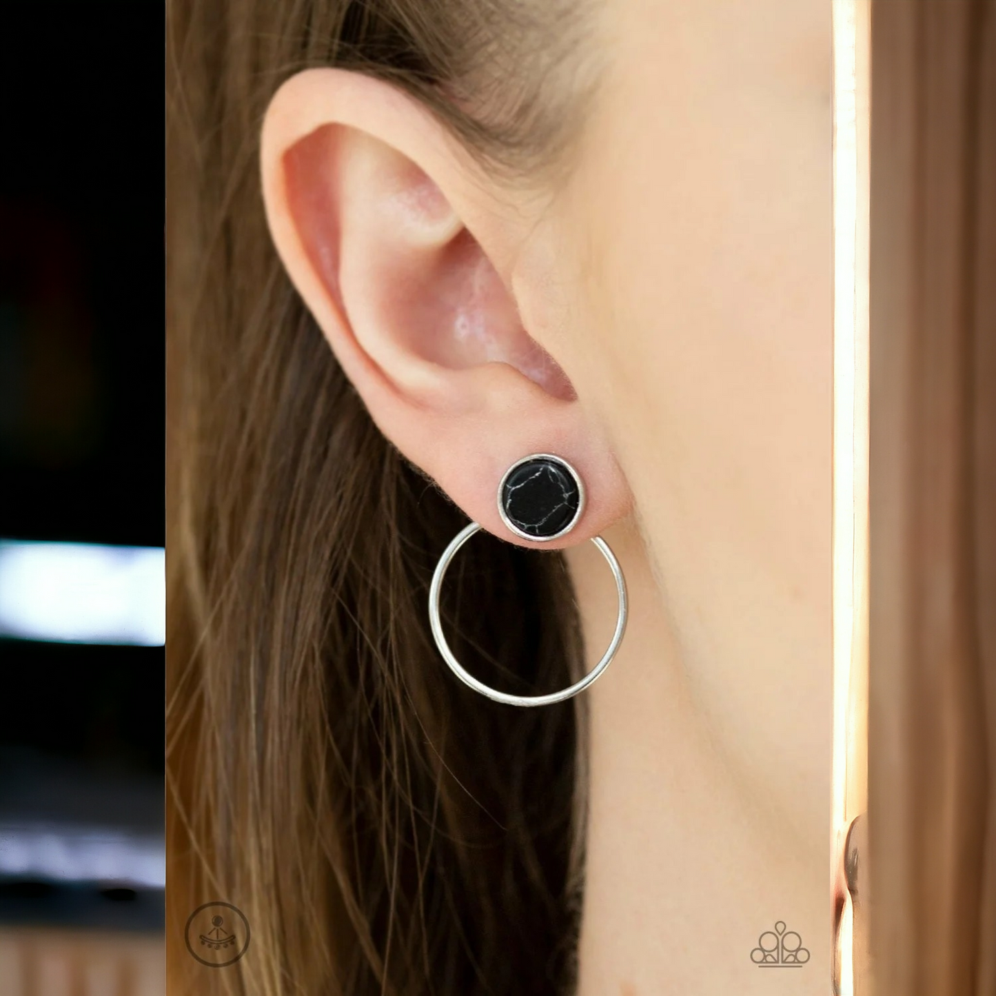 Simply Stone Dweller - Black earrings