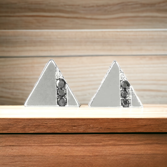 Pyramid Paradise - Silver earrings