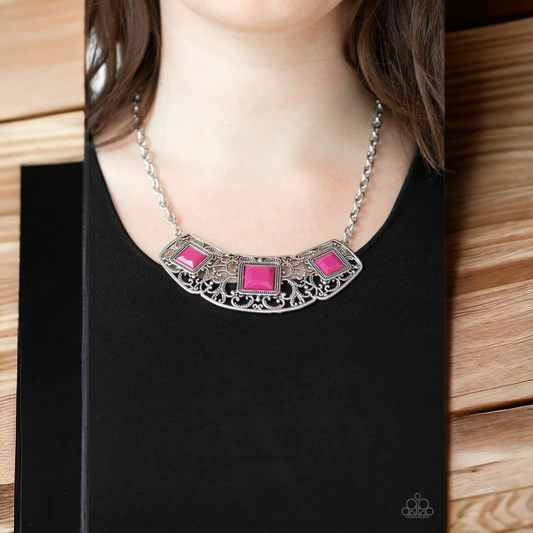 Feeling Inde-PENDANT - Pink necklace