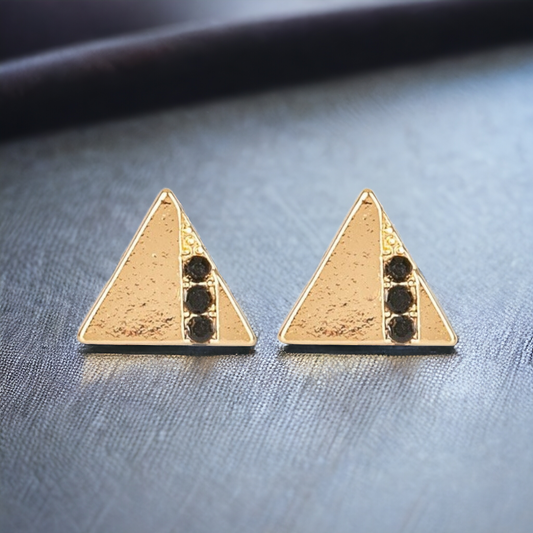 Pyramid Paradise - Black earrings