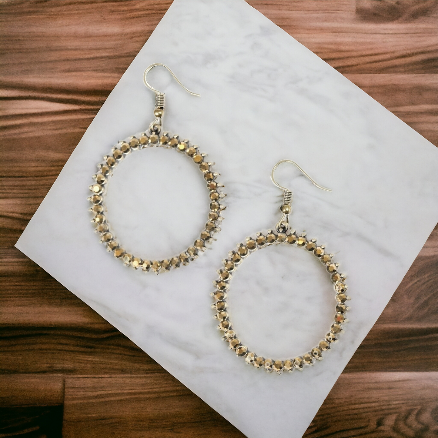 Spark Their Attention - Brass earrings