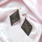 Hollow out geometric drop earrings